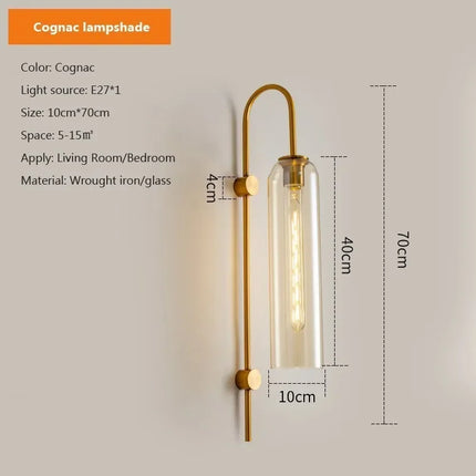 Applique murale LED en verre pour intérieur chambre et salon — LZ4X7QJ