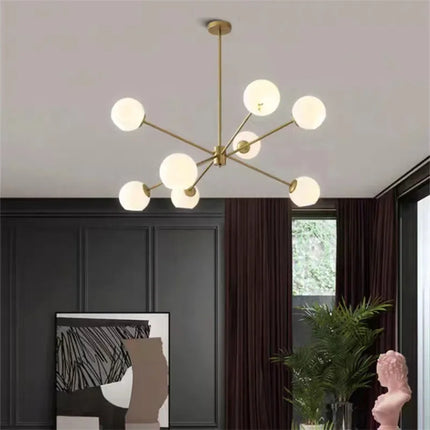 Lustre suspension rétro en verre pour décoration intérieure — LZ4X9M