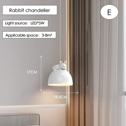 Lustre enfant décor nœud lapin pour chambre d'enfant — LZ4X9P