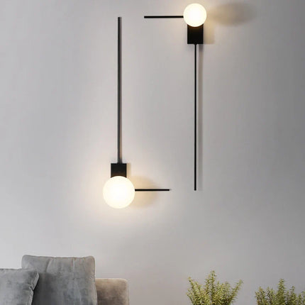 Applique murale moderne boule créative avec abat-jour en verre — LZ4P9XQ