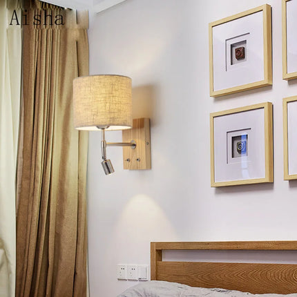Applique murale LED en bois massif pour décoration intérieure — LZ4X9T