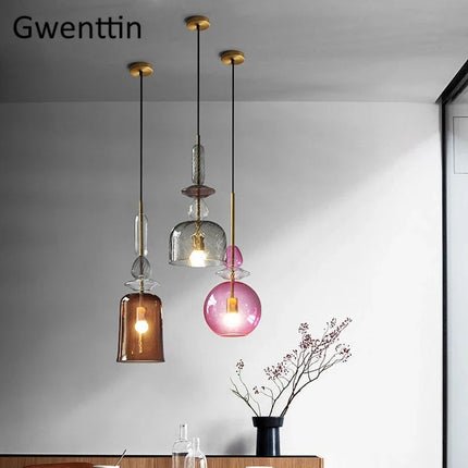 Suspension moderne en verre pour éclairage intérieur — LZ4X9P2