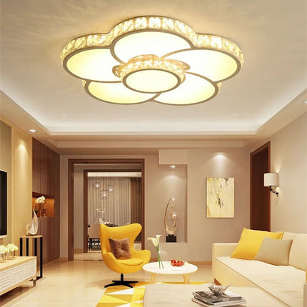 Plafonnier LED design moderne à éclairage décoratif floral chaud — LZ4X9P2