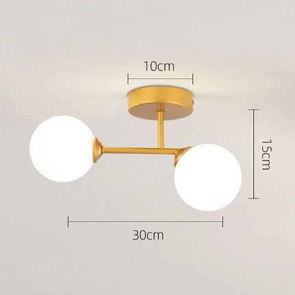 Plafonnier LED boule style nordique pour chambre et salon — LZ4X9P2