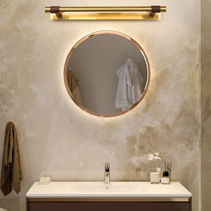 applique led moderne en cuivre pour miroir avant