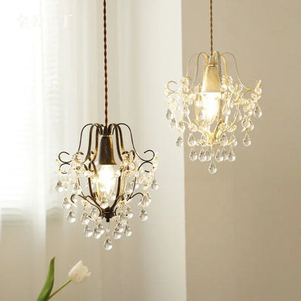 Suspension rétro en cristal forme goutte d’eau pour décoration élégante — LZ4X9M
