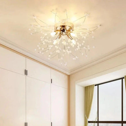 Plafonnier moderne en cristal forme pissenlit style nordique — LZ4X9Q2F