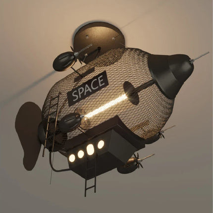 Lustre suspension vaisseau spatial créatif pour chambre garçon — LZ4X9T