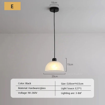 Suspension en verre au design nordique pour intérieur moderne — LZ4X9P