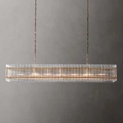 Lustre rectangulaire en cristal pour suspension de luxe — LZ4X9Q2