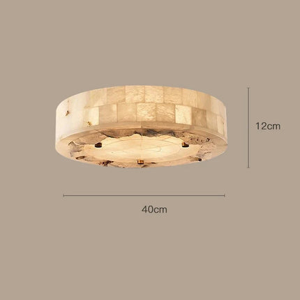 Plafonnier suspension circulaire en marbre naturel 30-40 cm pour salon et salle à manger — LZ4X9J