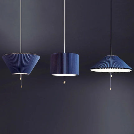 Suspension design en tissu plissé déformé avec éclairage LED pour salon — LZ4P9XJ