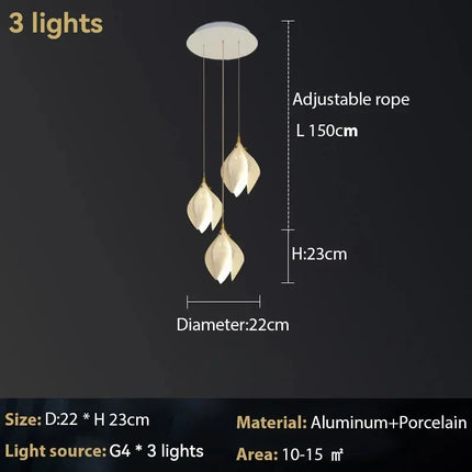 Suspension Magnolia pour décoration intérieure et éclairage raffiné — LZ4X9T