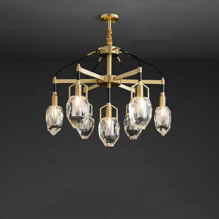 Lustre moderne en cristal avec abat-jour fantaisie — LZ4X9QJ
