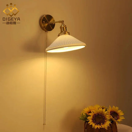 Applique murale LED style antique avec interrupteur à tirette — LZ4Q7M2