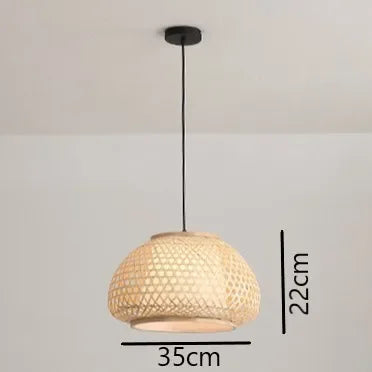 Suspension décorative en bambou tricoté à la main — LZ4X9T
