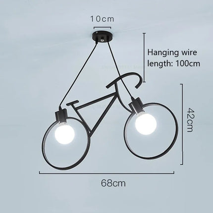 Suspension moderne en fer forme de vélo pour décoration intérieure — LZ4X9T