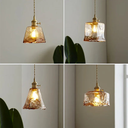 Suspension moderne en verre avec éclairage LED pour intérieur — LZ4X9J