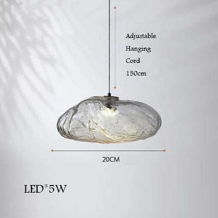 Lustre en verre design nuage décoratif pour intérieur de villa — LZ4X9M2