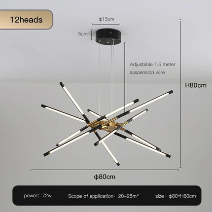 Lustre LED en forme de bâton pour décoration intérieure — LZ4X9P
