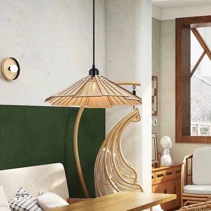 Suspension rétractable en bois à bascule pour intérieur — LZ4P9XQ