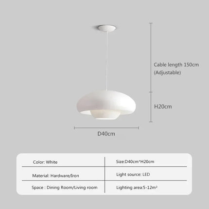 Suspension LED nordique à abat-jour champignon simple — LZ4X9P