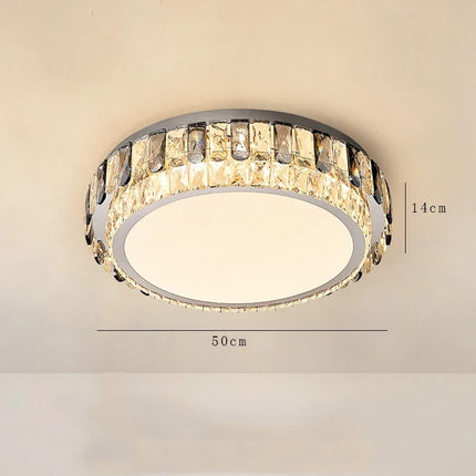 Plafonnier LED rond en cristal de luxe moderne — LZ4X9P2Q