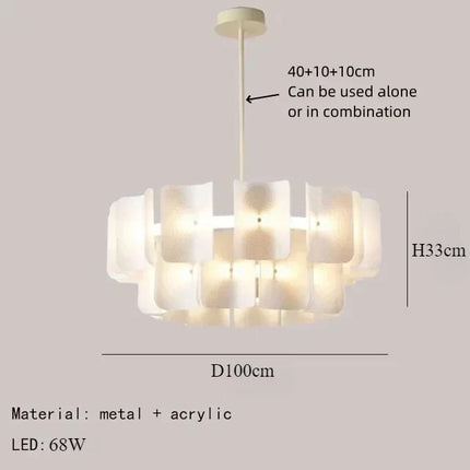 Suspension LED nordique en acrylique moderne — LZ4X9T1