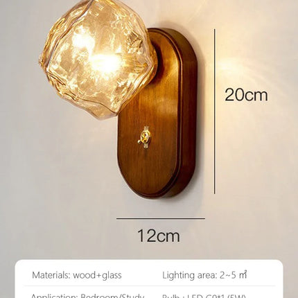 Applique murale en bois au design nordique avec éclairage LED intégré — LZ4N7Q2