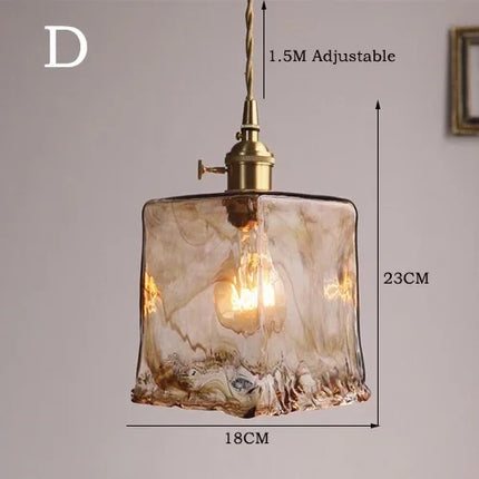 Lustre suspension en verre rétro pour café et restaurant — LZ4X9P2