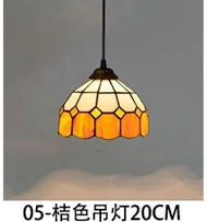 Lustre en verre style Tiffany rétro pour intérieur méditerranéen — LZ4X9P