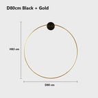 D80cm Noir et Or / 3 couleurs modifiables