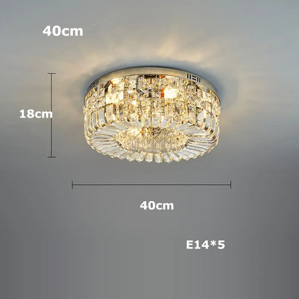 Plafonnier LED en cristal chromé pour intérieur moderne — LZ4X9P