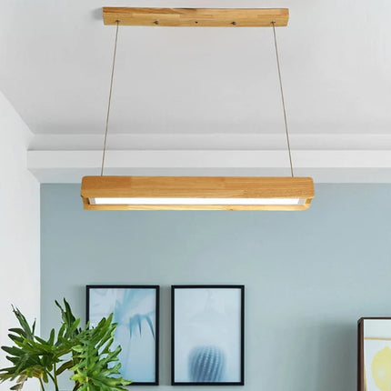 Lustre de bureau style nordique en rondins pour magasin — LZ7XQ2