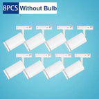 8 pièces blanches sans rails / Pas d'ampoule GU10 / CHINE