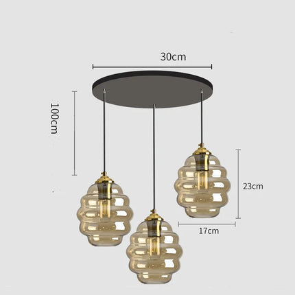 Suspension moderne en verre teinté pour intérieur — LZ4X9P