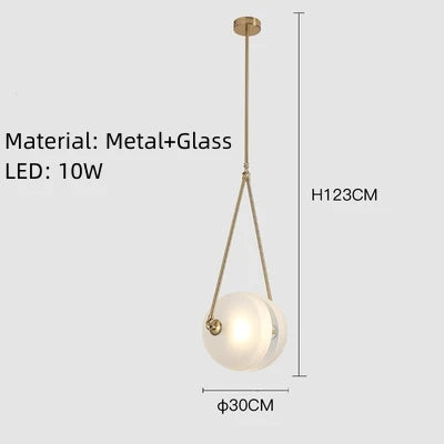 Suspension en verre et métal style Art déco — LZ4X9T1