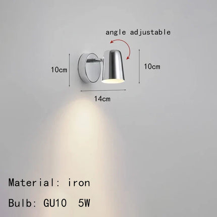 Applique murale chrome avec lecture et angle réglable — LZ4X9T2
