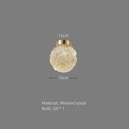 Suspension moderne en cristal avec cordon métallique réglable — LZ4G7P2