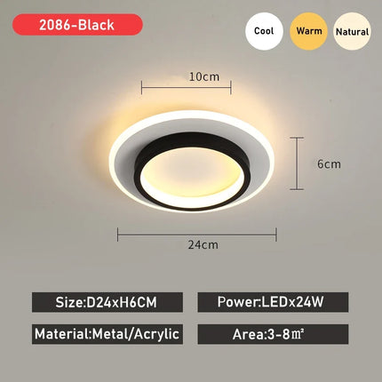 Plafonnier LED moderne en acrylique pour allée et balcon — LZ4X9Q2J