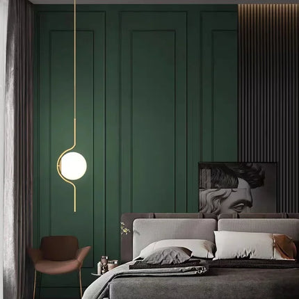 Lustre LED minimaliste en verre pour hôtel — LZ4X9P