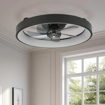 Plafonnier moderne silencieux avec ventilateur et éclairage intégré — LZ4X9Q