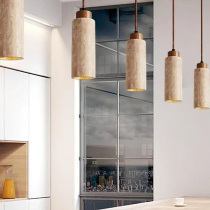 Suspension lumineuse en pierre pour décoration intérieure moderne — LZ4X9J