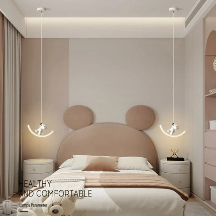 Suspension LED enfant avec motifs dauphin et ours — LZ4P9X
