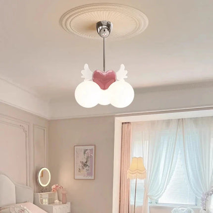 Lustre en verre romantique pour chambre enfant thème princesse — LZ4X9Q
