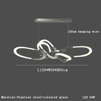 Lustre en acier inoxydable galvanisé au design irrégulier — LZ4X9Q