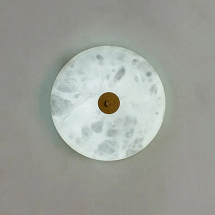 Applique murale ronde en marbre LED pour salon, escalier et hôtel, éclairage blanc chaud à froid — LZ4X9P2