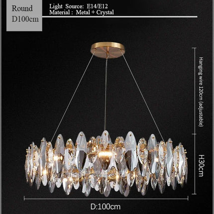 Lustre moderne en cristal pour décoration intérieure 2024 — LZ4X9B