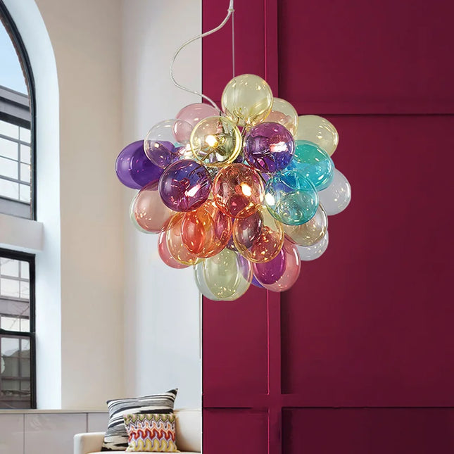Suspension moderne créative boule de verre pour salon et chambre — LZ4X9T1
