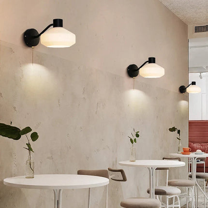 Applique murale nordique rétro en verre pour décoration lumineuse — LZ4X9J